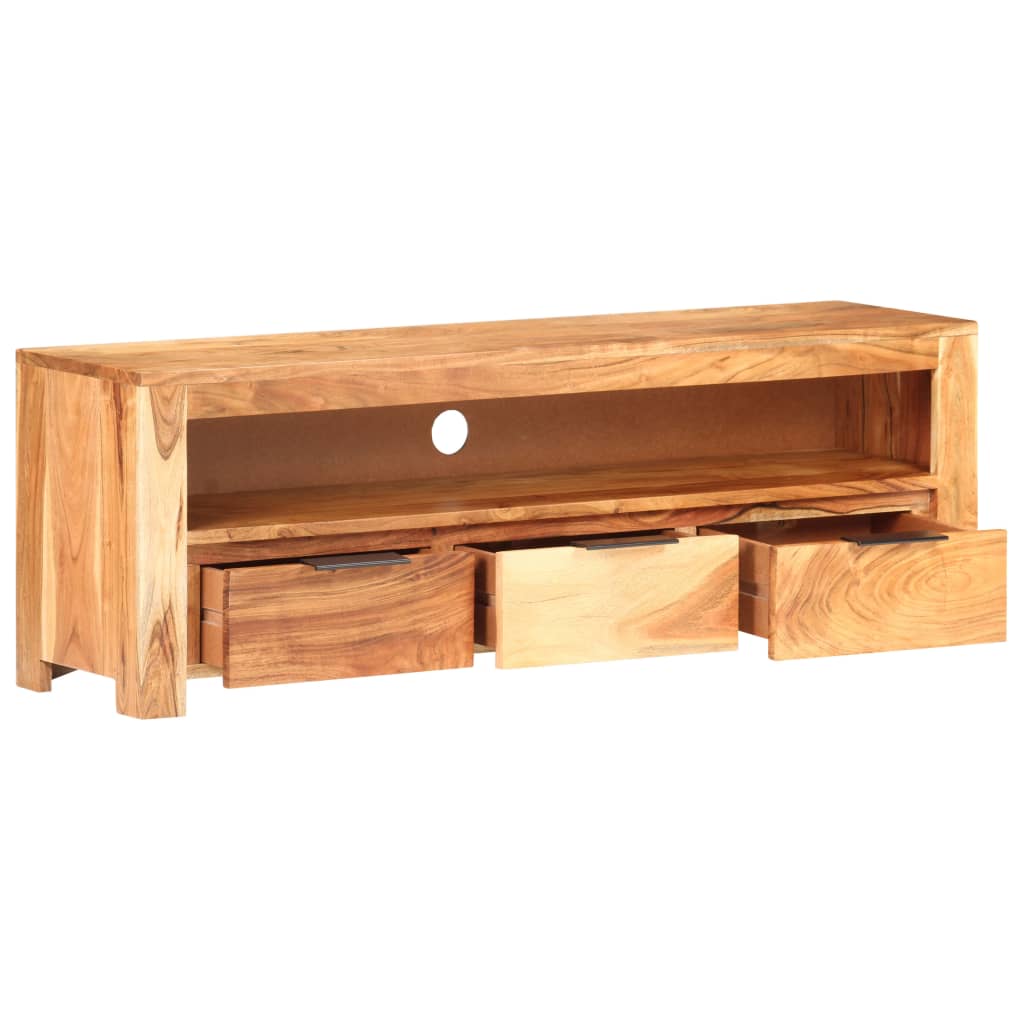 vidaXL TV Cabinet 119x30x41 cm Solid Acacia Wood