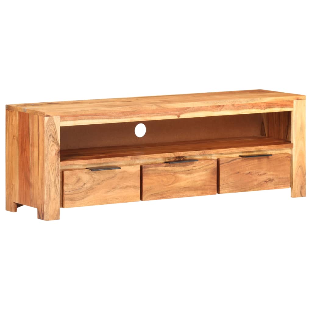 vidaXL TV Cabinet 119x30x41 cm Solid Acacia Wood