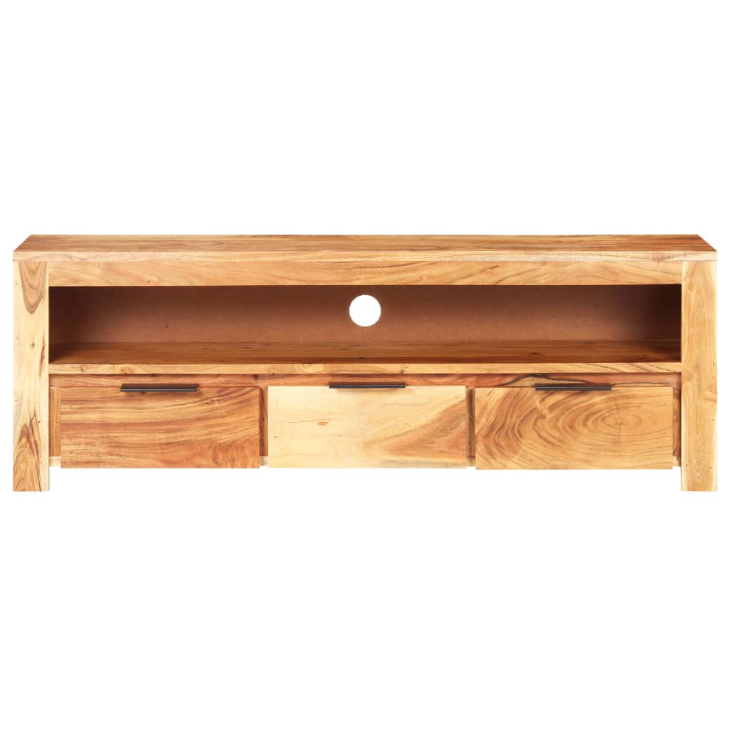 vidaXL TV Cabinet 119x30x41 cm Solid Acacia Wood