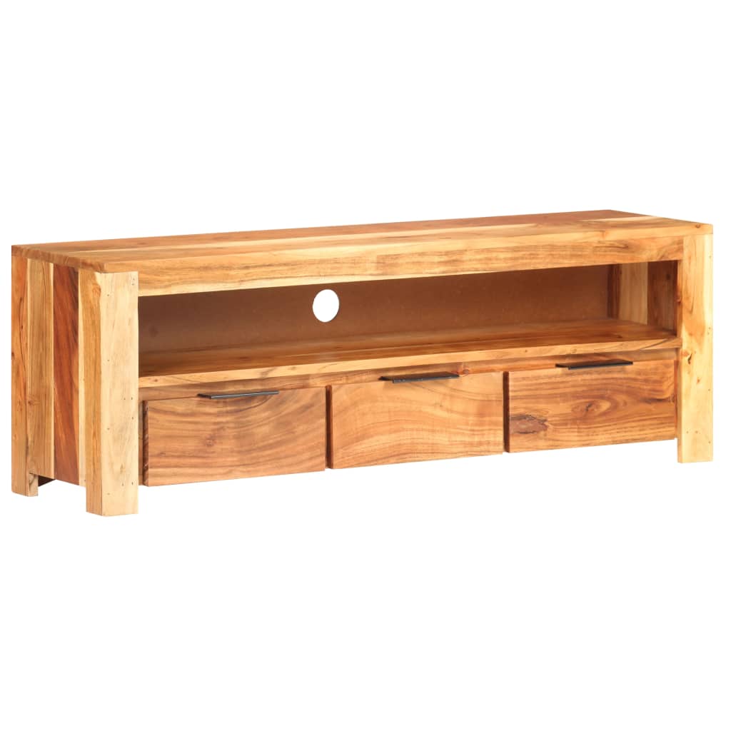 vidaXL TV Cabinet 119x30x41 cm Solid Acacia Wood