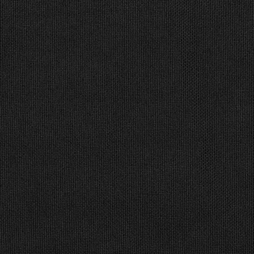 Linen-Look Blackout Curtains with Hooks 2 pcs Black 140x175 cm