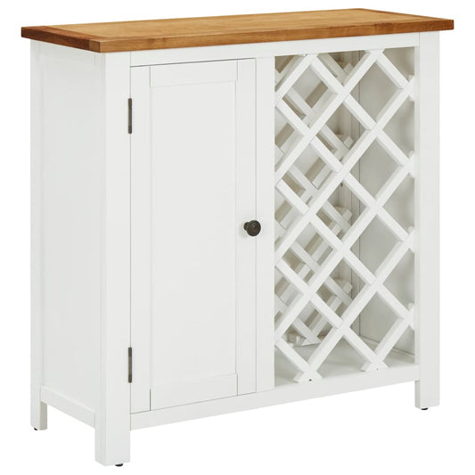 vidaXL Wine Cabinet 80x32x80 cm Solid Oak Wood