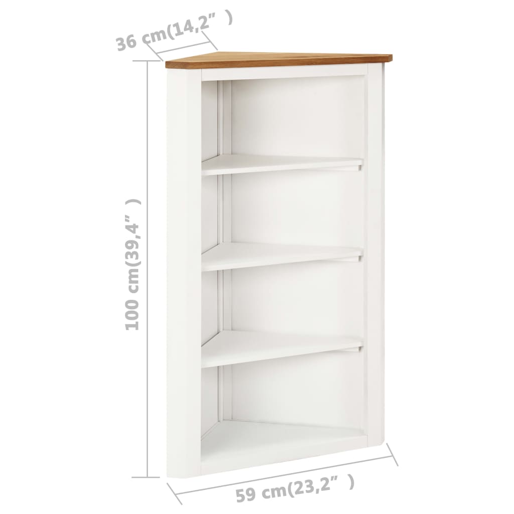 vidaXL Corner Cabinet 59x36x100 cm Solid Oak Wood