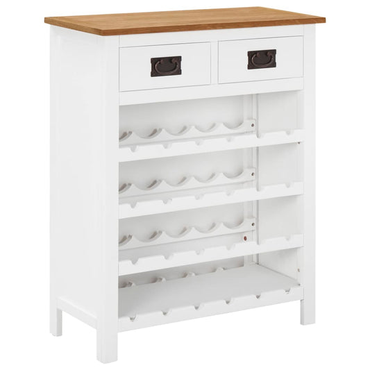 Wine Cabinet 72x32x90 cm Solid Oak Wood