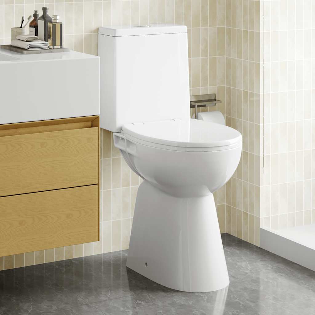 Rimless Toilet 7 cm Extra Height Soft Close Ceramic White