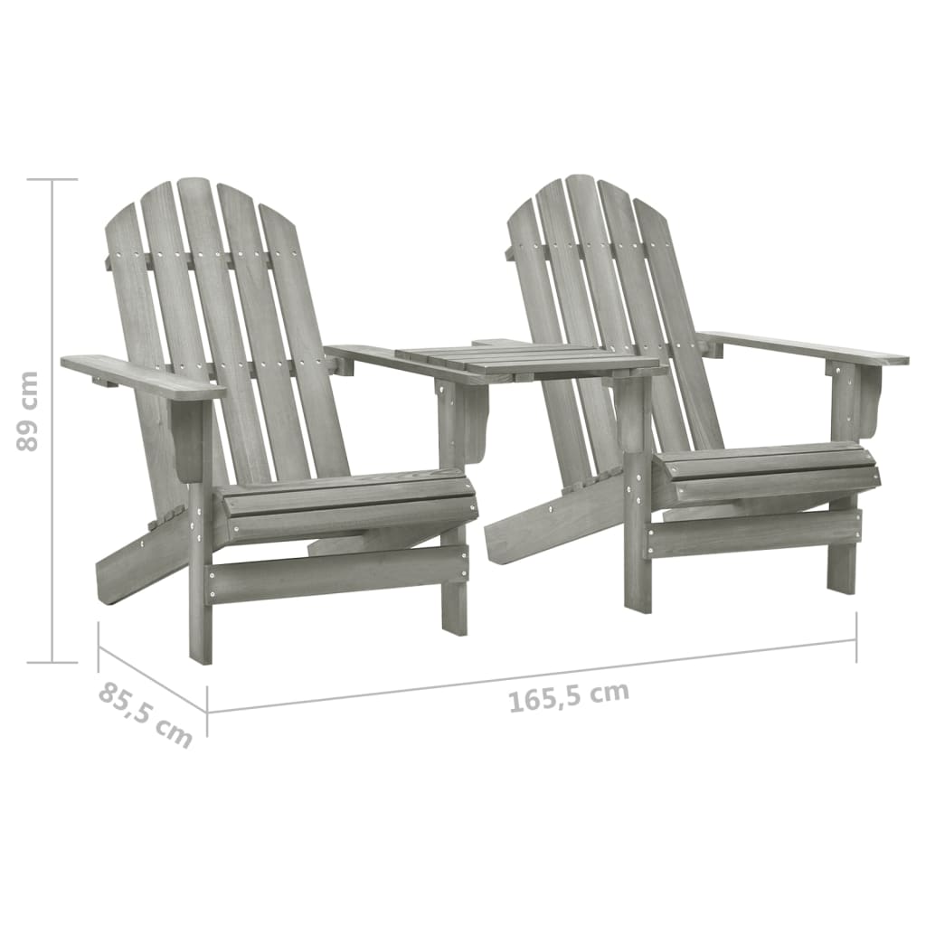 Garden Chair | Grey | Solid Fir Wood | Regular | Durable