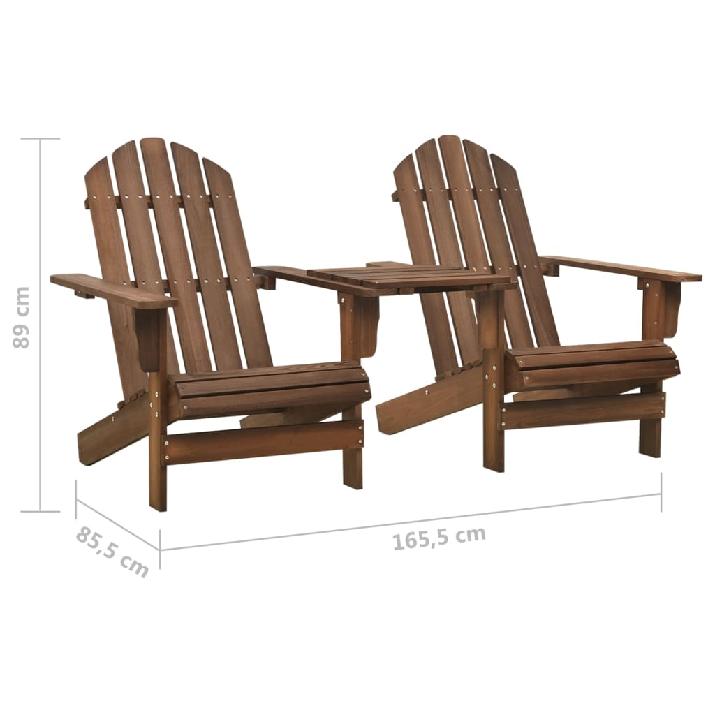 Garden Chair | Brown | Solid fir wood | Standard | Ergonomic