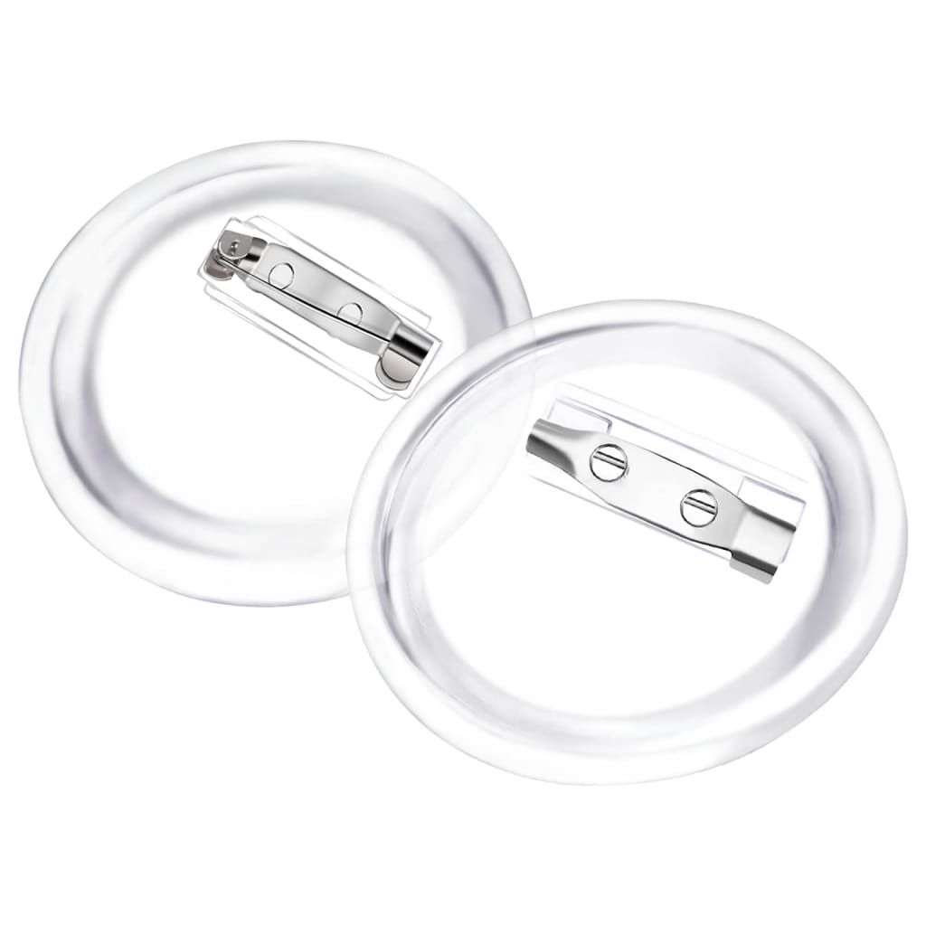 Button Badges Kit with Pins 100 Sets Acrylic 37 mm