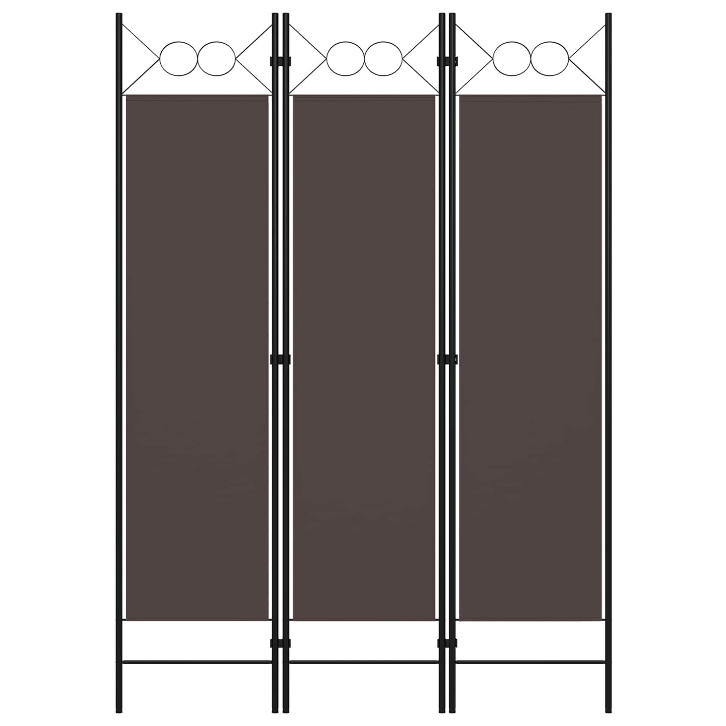 320700 vidaXL 3-Panel Room Divider Brown 120x180 cm