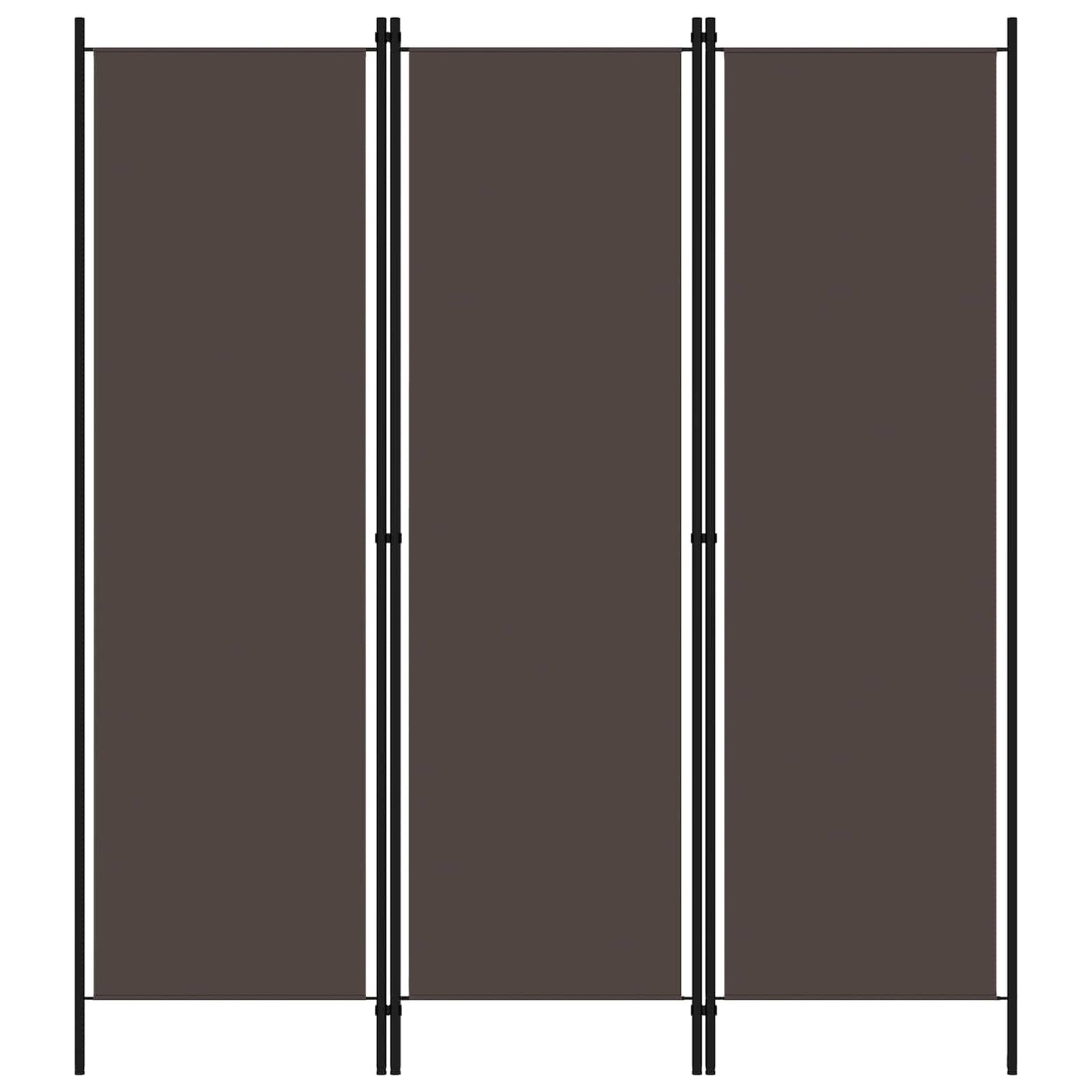 320716 vidaXL 3-Panel Room Divider Brown 150x180 cm
