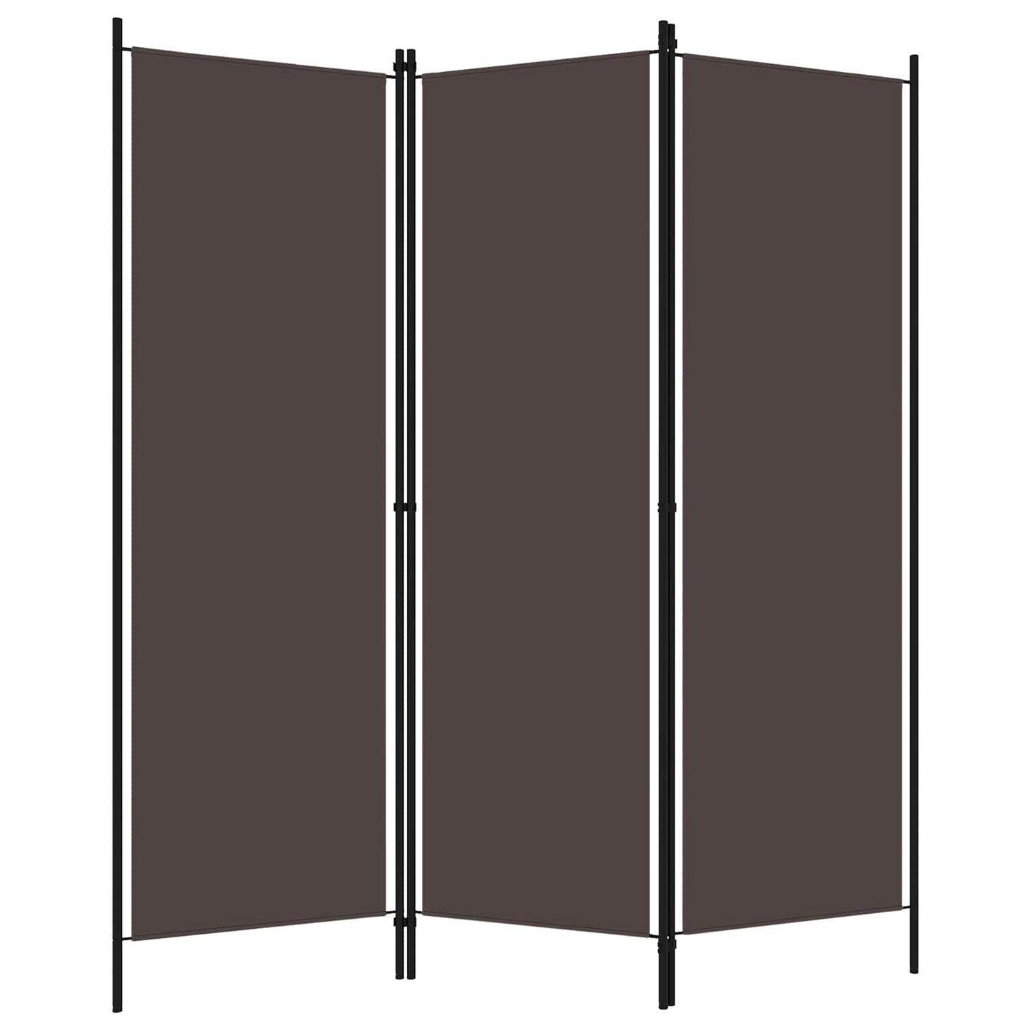 320716 vidaXL 3-Panel Room Divider Brown 150x180 cm