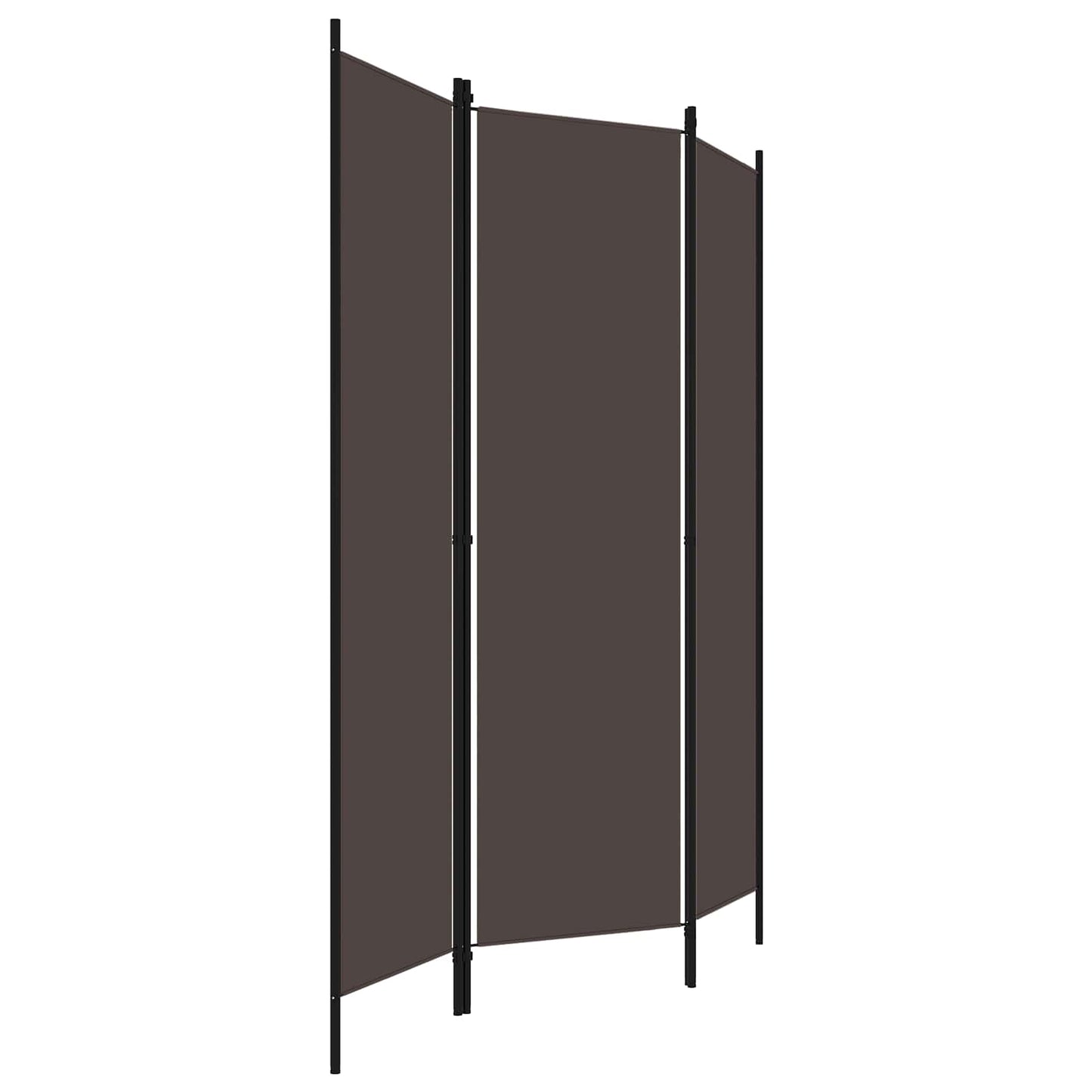 320716 vidaXL 3-Panel Room Divider Brown 150x180 cm