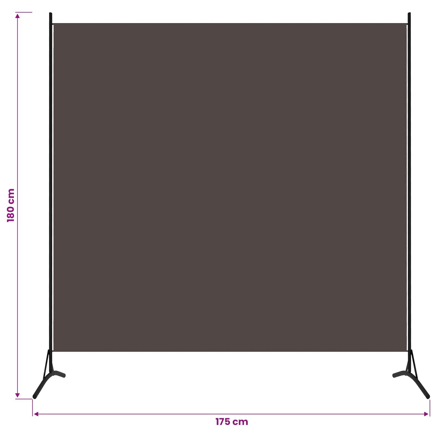 1-Panel Room Divider Brown 175x180 cm