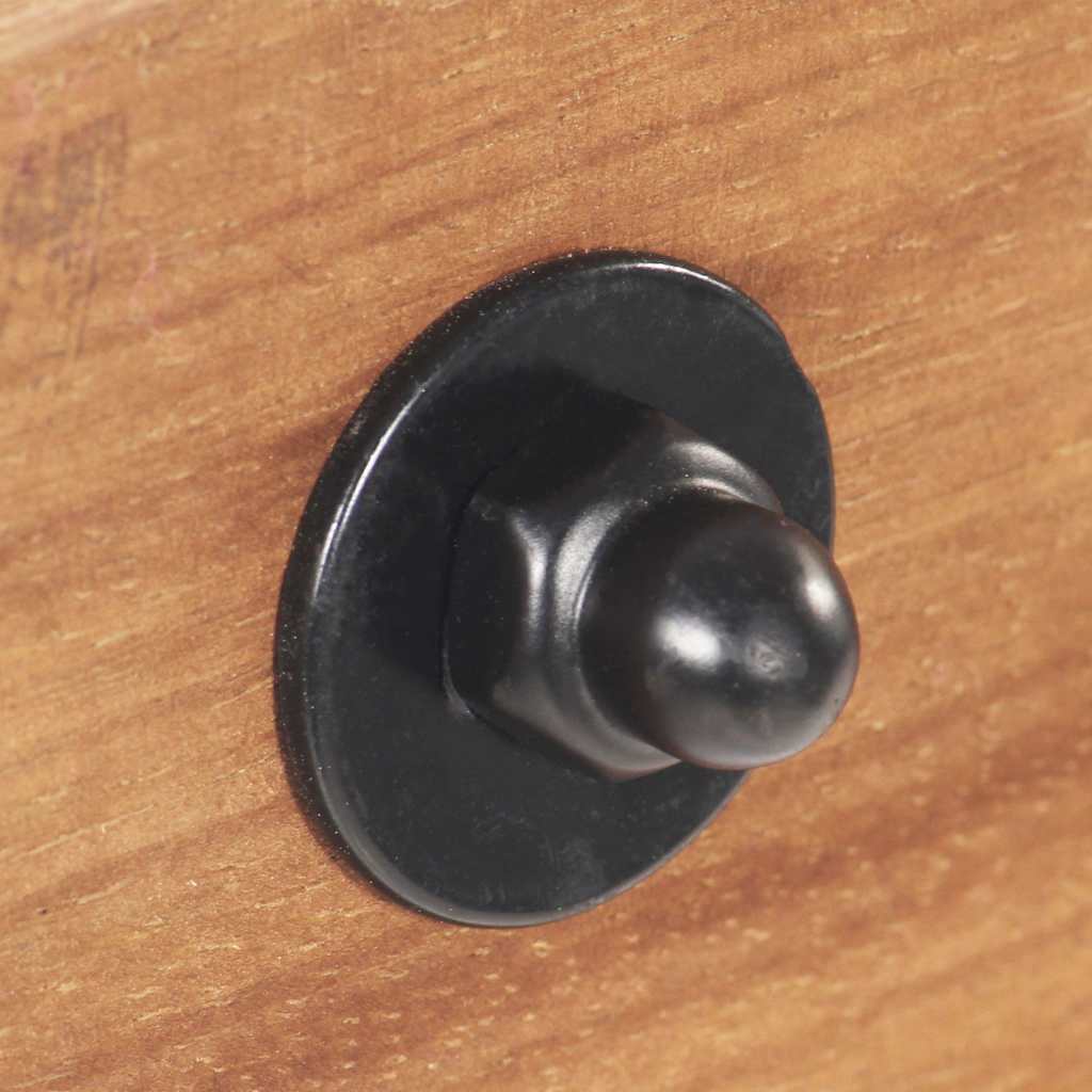 Wall Lamp | Silver and brown | Iron and solid mango wood | Medium