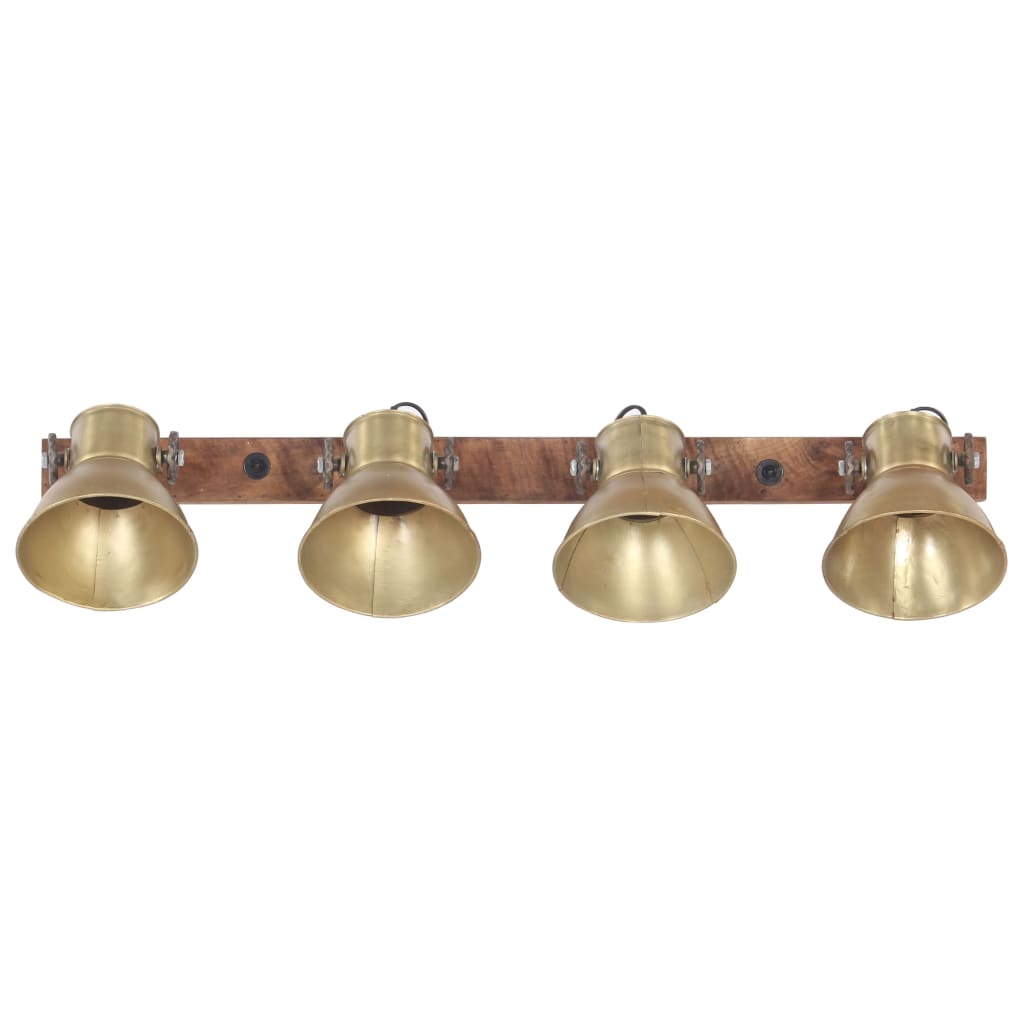 Industrial Wall Lamp Brass 90x25 cm E27
