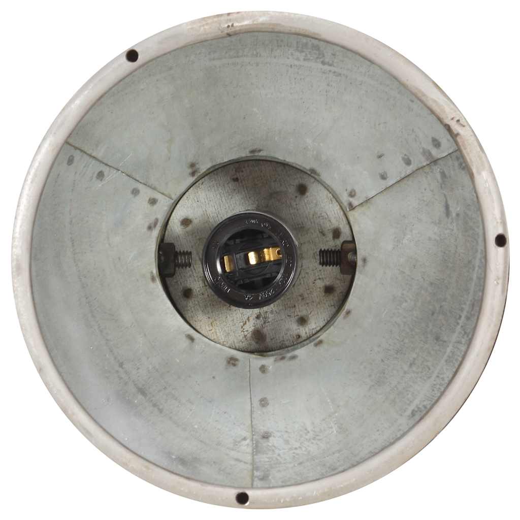 Ceiling Lamp | Silver and Brown | Iron and Solid Mango Wood | Medium