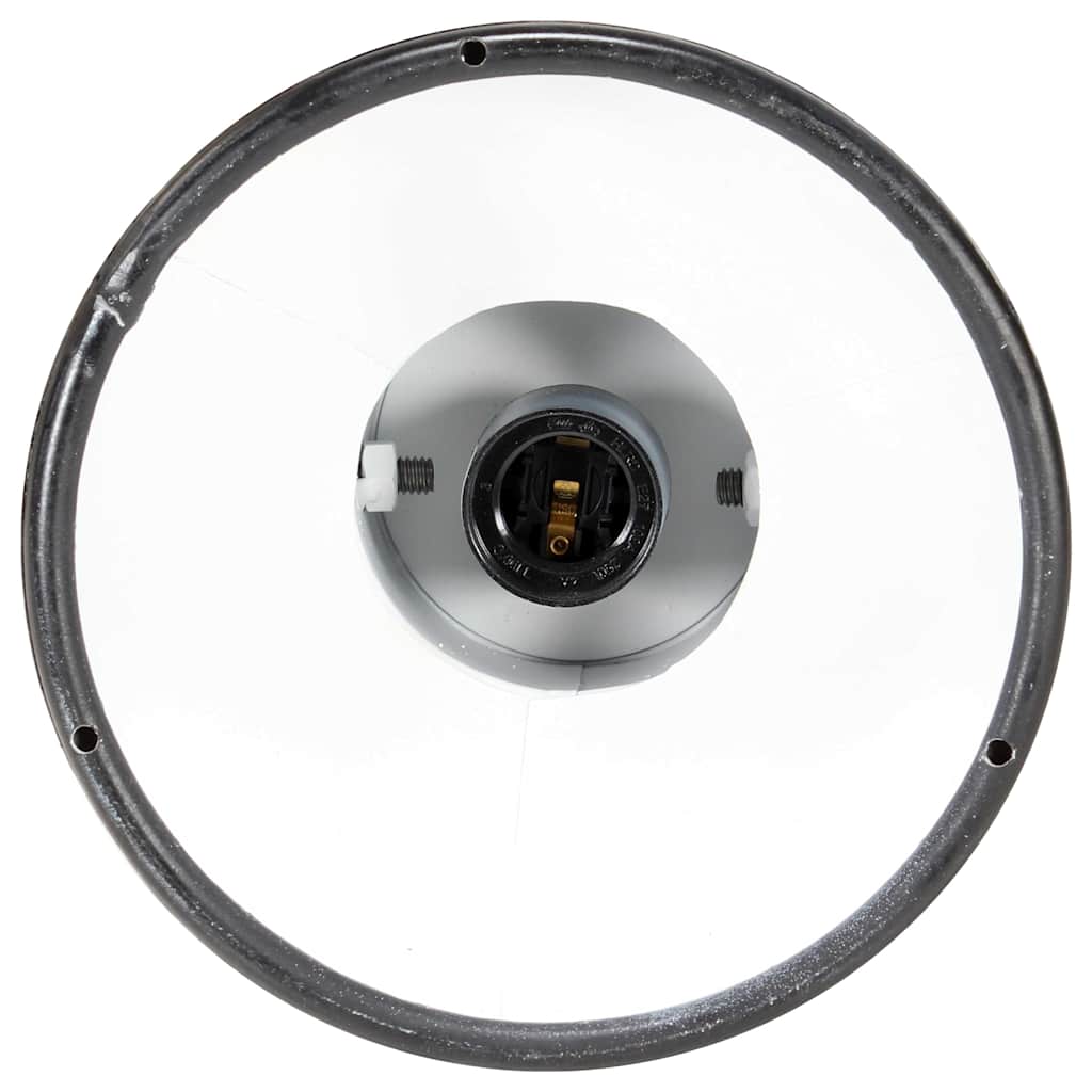 Industrial Ceiling Lamp Black E27 Mango Wood