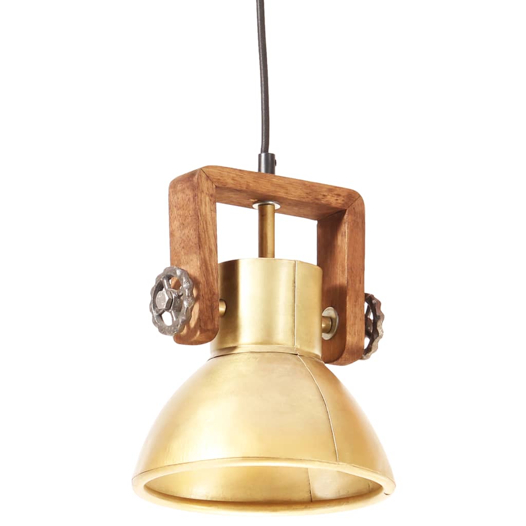 Industrial Hanging Lamp 25 W Brass Round 19 cm E27