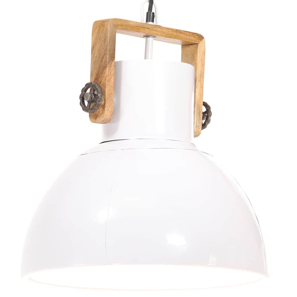 Hanging Lamp | White | Powder-Coated Iron | Medium | Hanging Lamp | Round