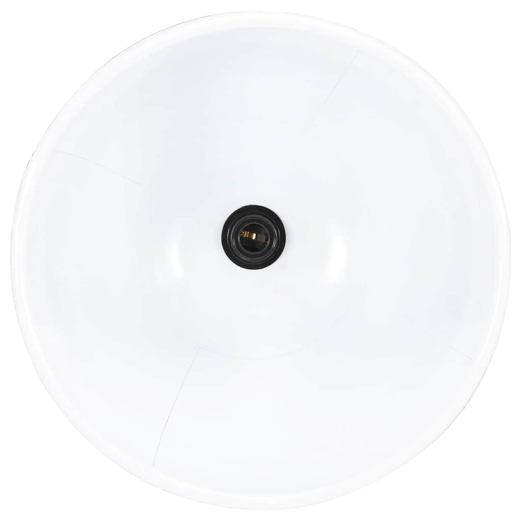 Hanging Lamp | White | Powder-Coated Iron | Medium | Hanging Lamp | Round