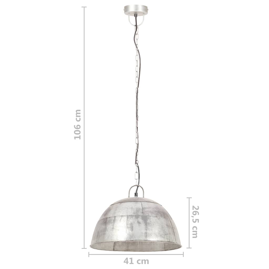 Hanging Lamp | Silver | Iron with silver coat finish | Medium