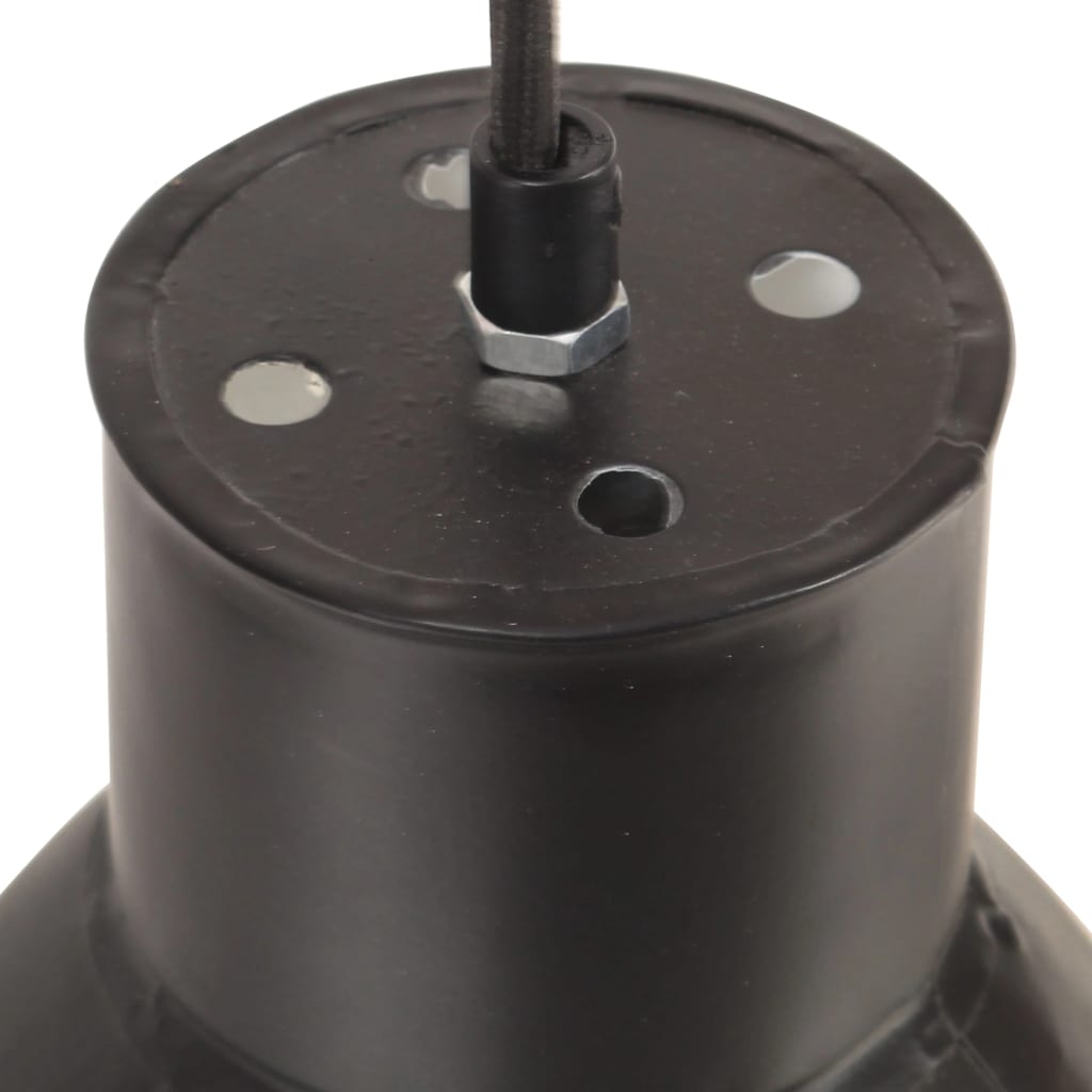 Hanging Lamp 25 W Black Round 17 cm E27