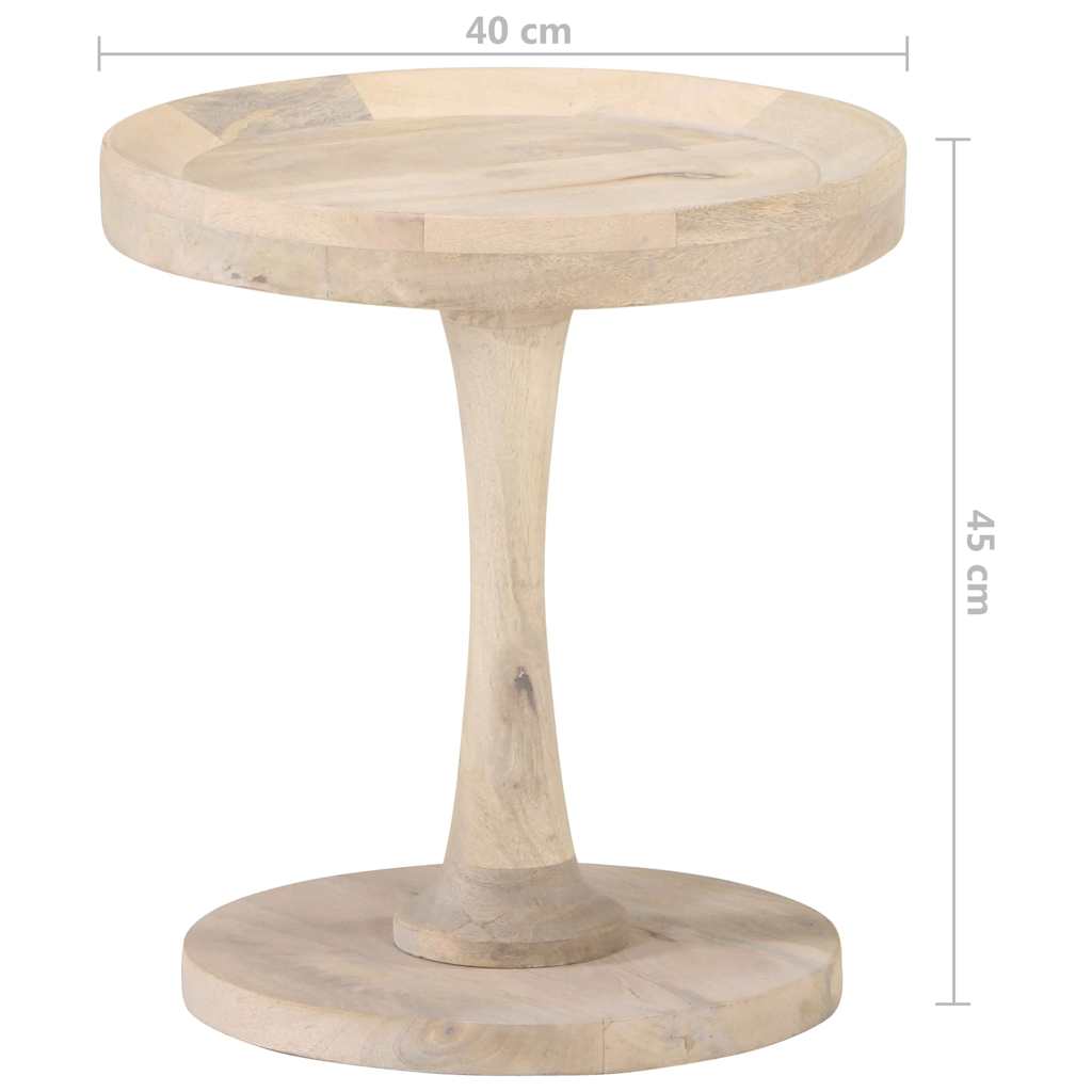 320600 vidaXL Side Table Ø40x45 cm Solid Mango Wood