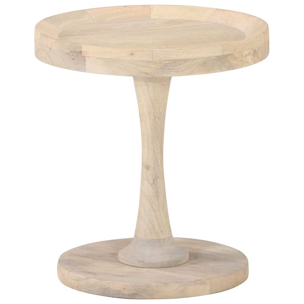 320600 vidaXL Side Table Ø40x45 cm Solid Mango Wood