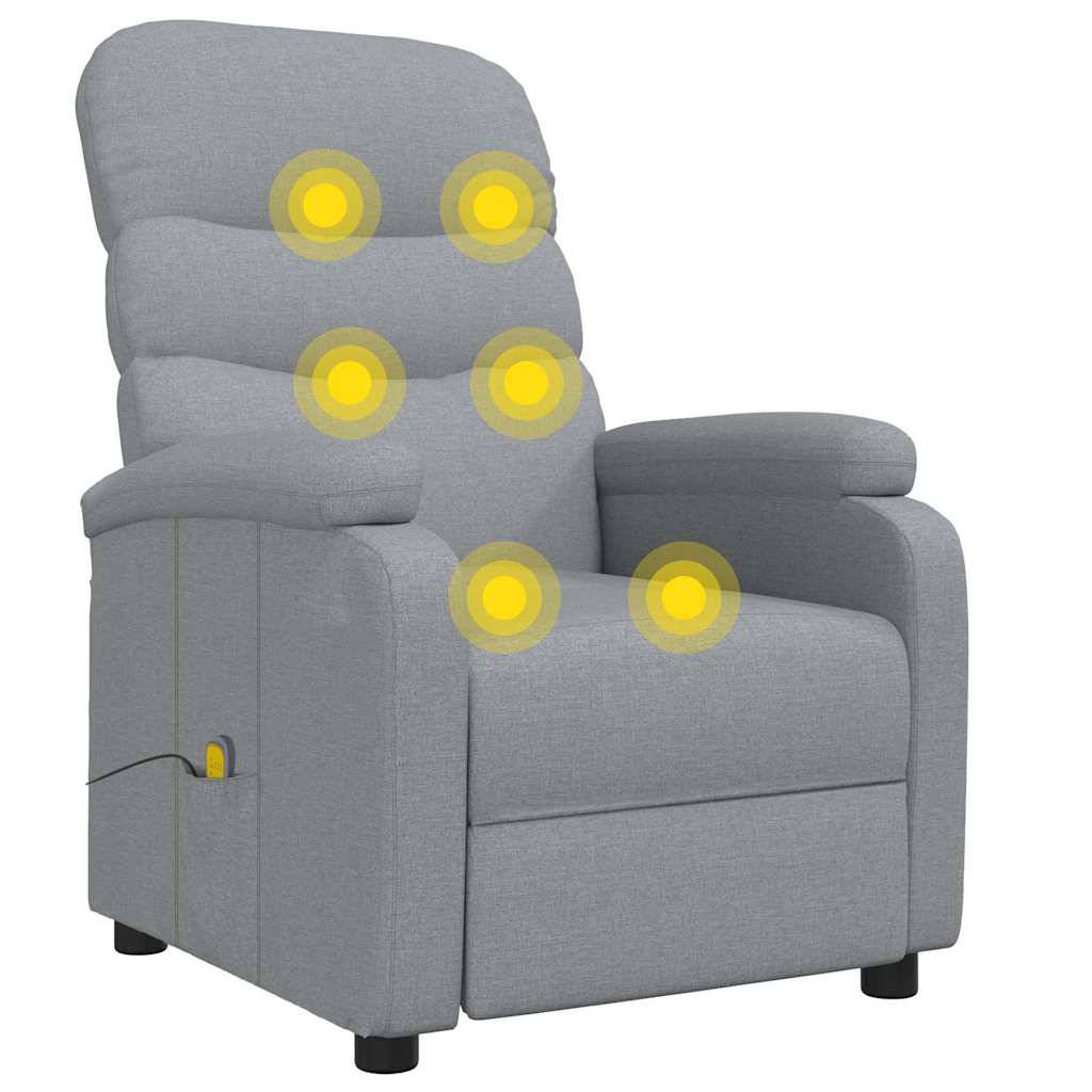 Massage Chair Light Grey Fabric