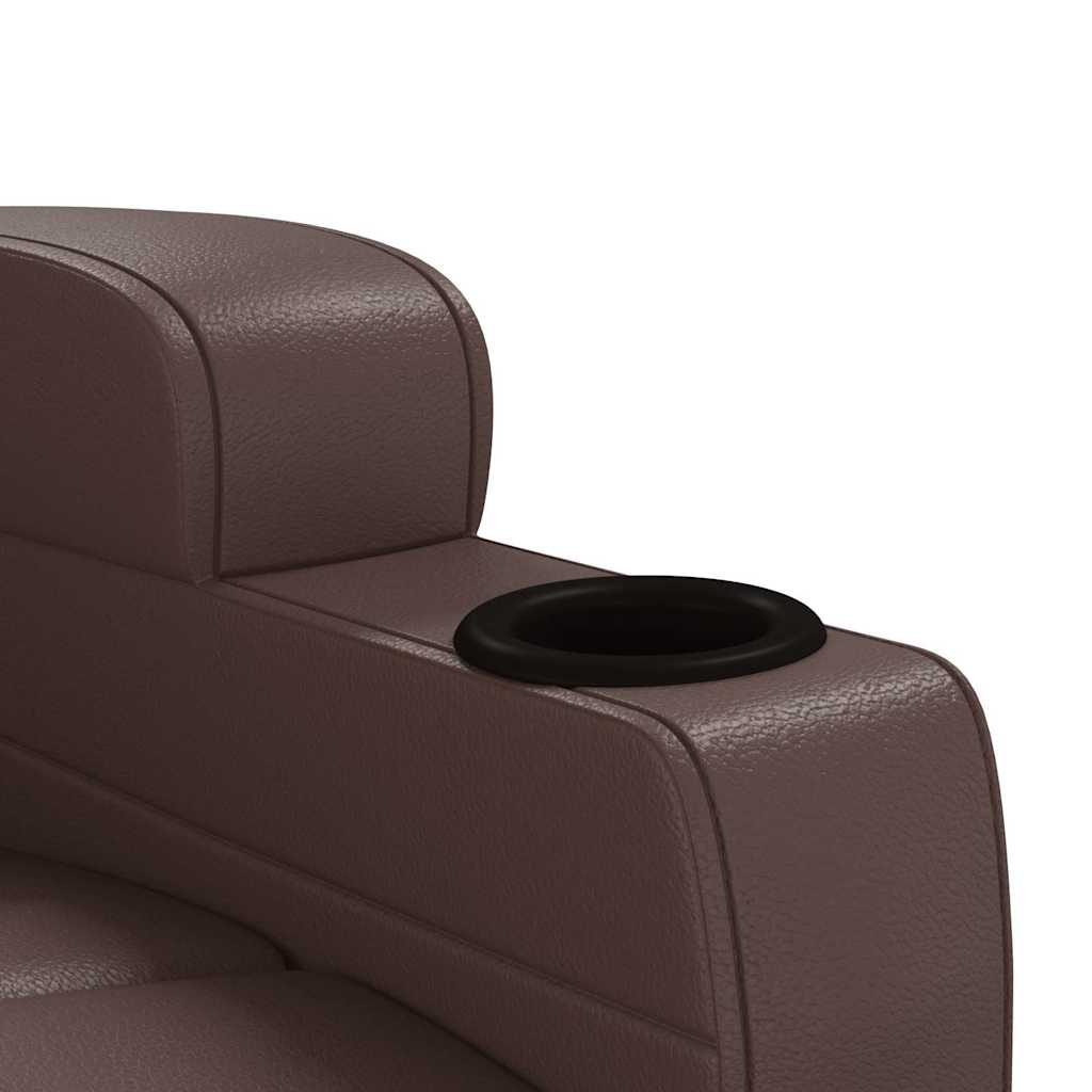 Massage Chair Brown Faux Leather
