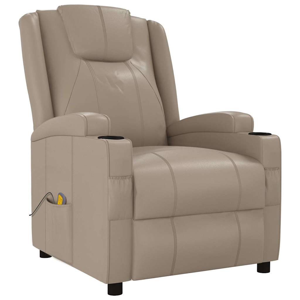 Massage Chair Cappuccino Faux Leather