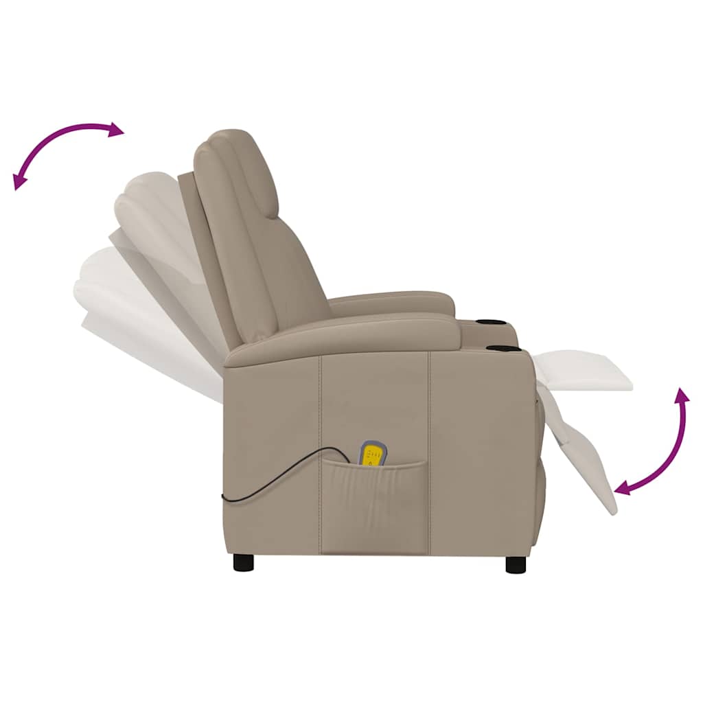 Massage Chair Cappuccino Faux Leather
