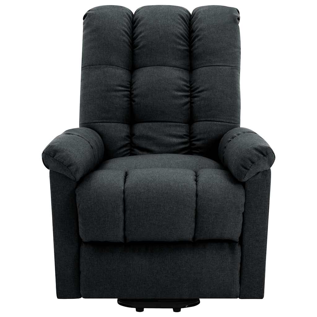 Stand-up Massage Recliner Dark Grey Fabric