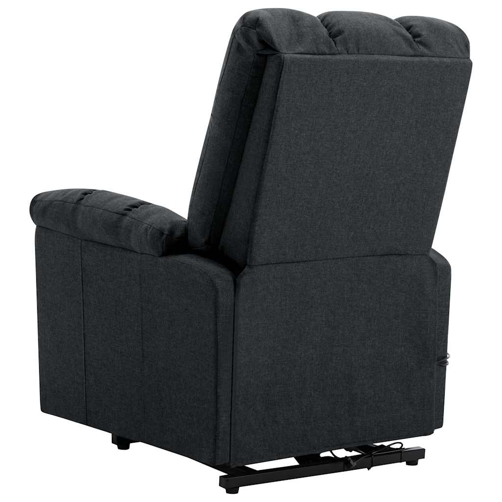 Stand-up Massage Recliner Dark Grey Fabric