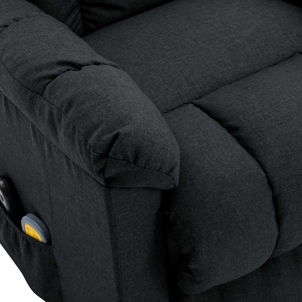Stand-up Massage Recliner Dark Grey Fabric