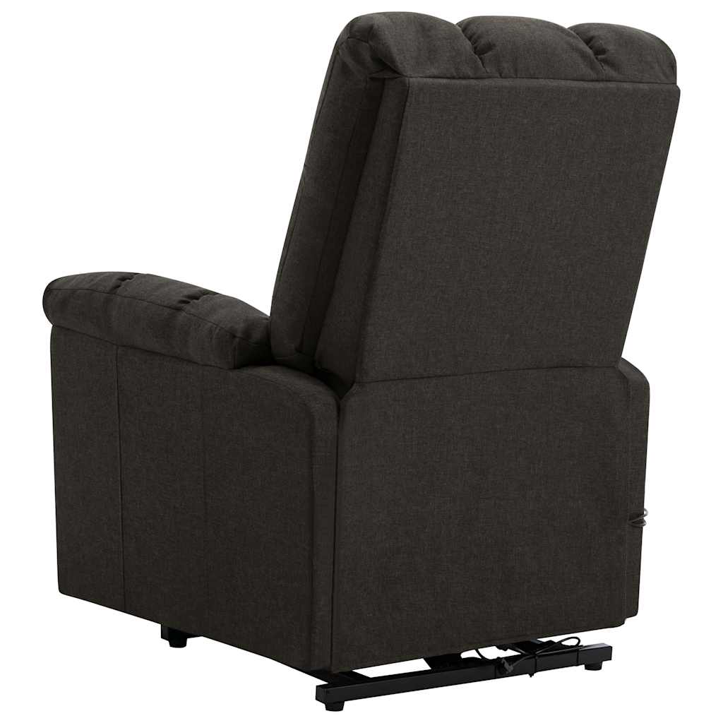 Stand-up Massage Recliner Dark Brown Fabric