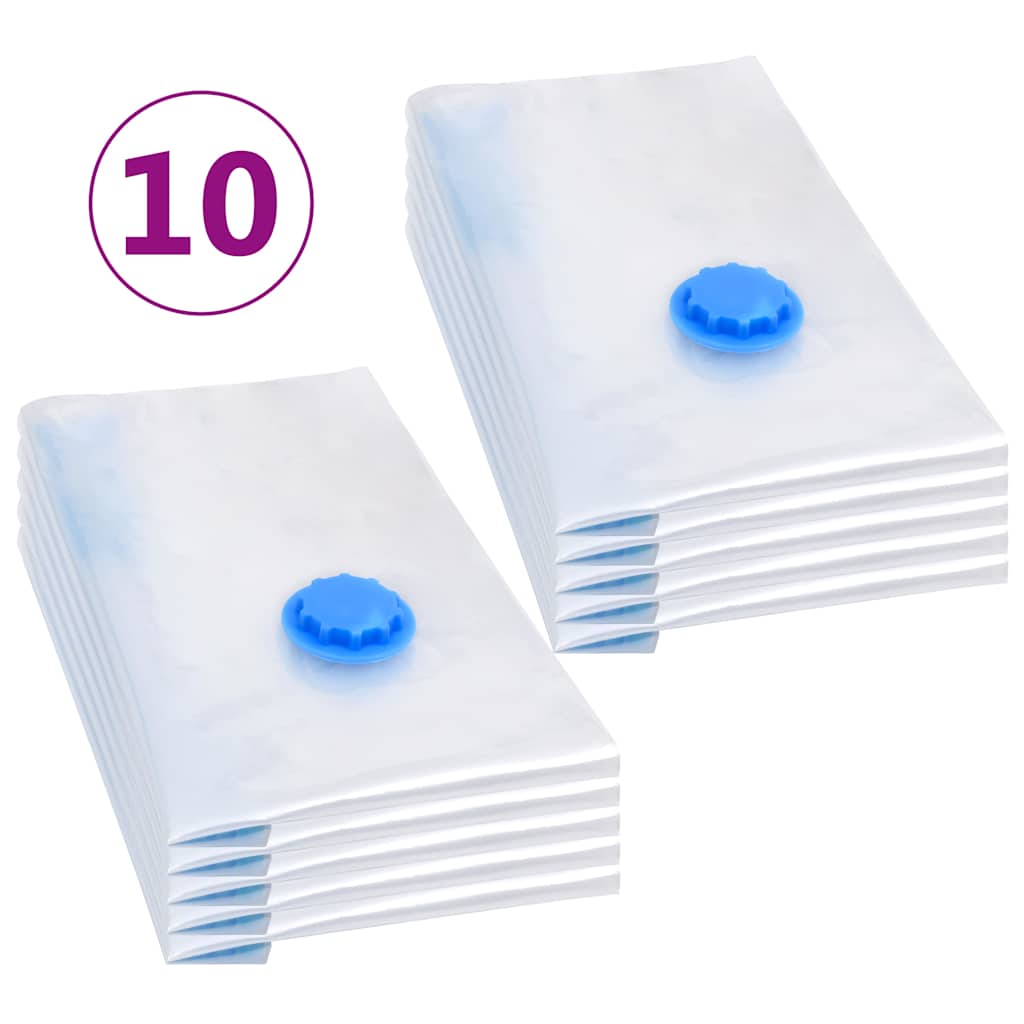 51329 vidaXL Vacuum Travel Storage Bags Clothing Bags 60x40 cm 10 pcs