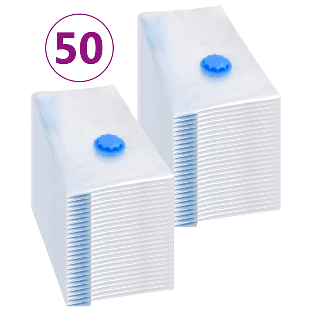 51331 vidaXL Vacuum Travel Storage Bags Clothing Bags 60x40 cm 50 pcs