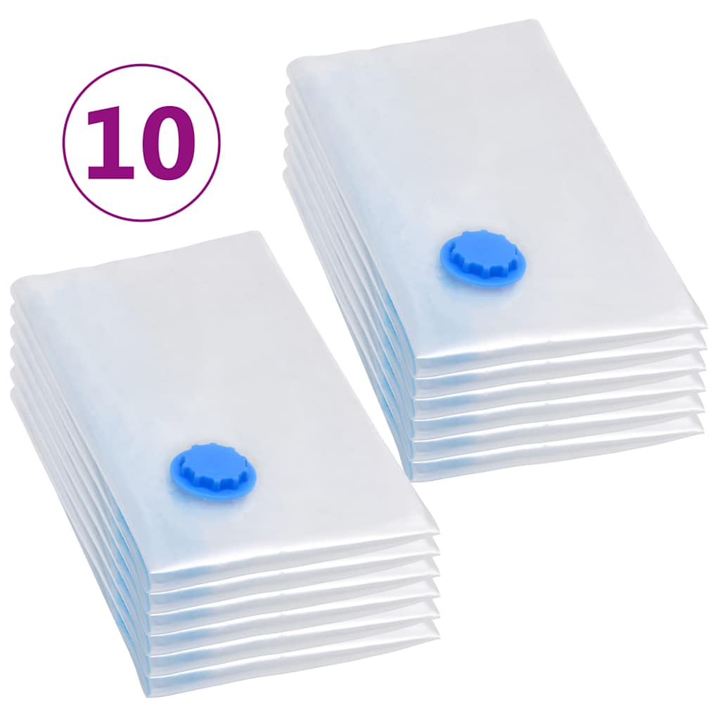 51332 vidaXL Vacuum Travel Storage Bags Clothing Bags 80x60 cm 10 pcs