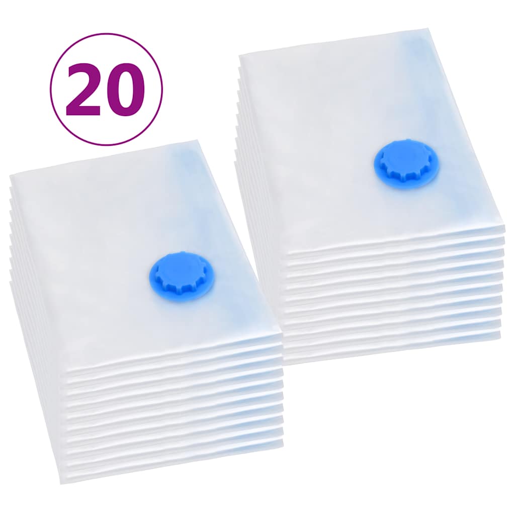 51336 vidaXL Vacuum Travel Storage Bags Clothing Bags 120x70 cm 20 pcs