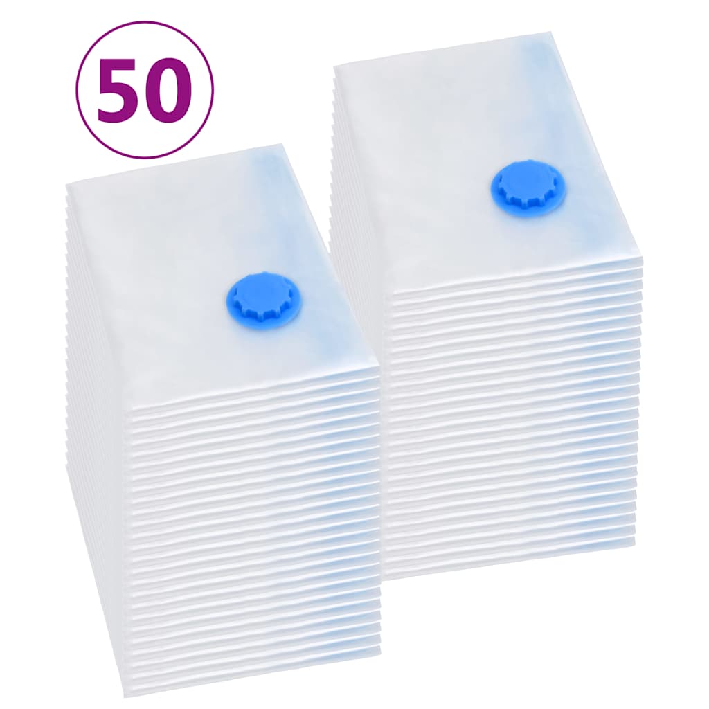 51337 vidaXL Vacuum Travel Storage Bags Clothing Bags 120x70 cm 50 pcs