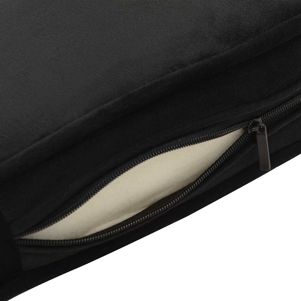170954 vidaXL Dog Sofa Black 81x43x31 cm Plush and Faux Leather