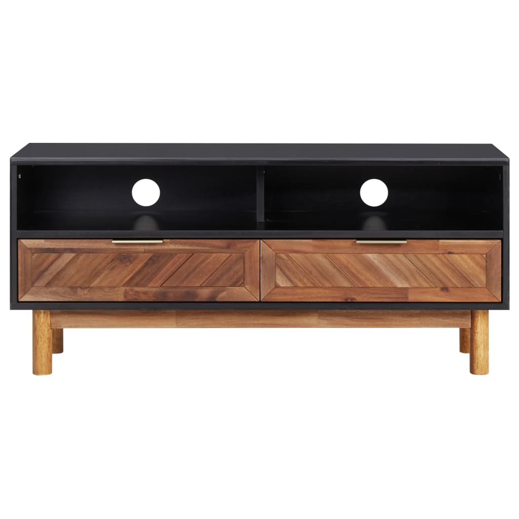 289903 vidaXL TV Cabinet 100x35x45 cm Solid Acacia Wood and MDF