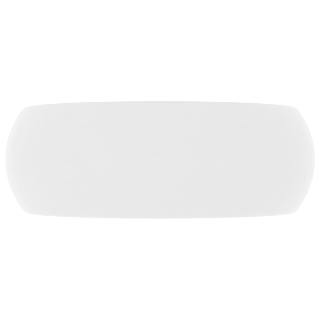 vidaXL Luxury Wash Basin Round Matt White 40x15 cm Ceramic