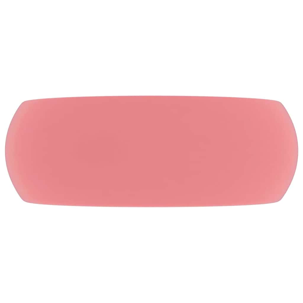 Luxury Wash Basin Round Matt Pink 40x15 cm Ceramic