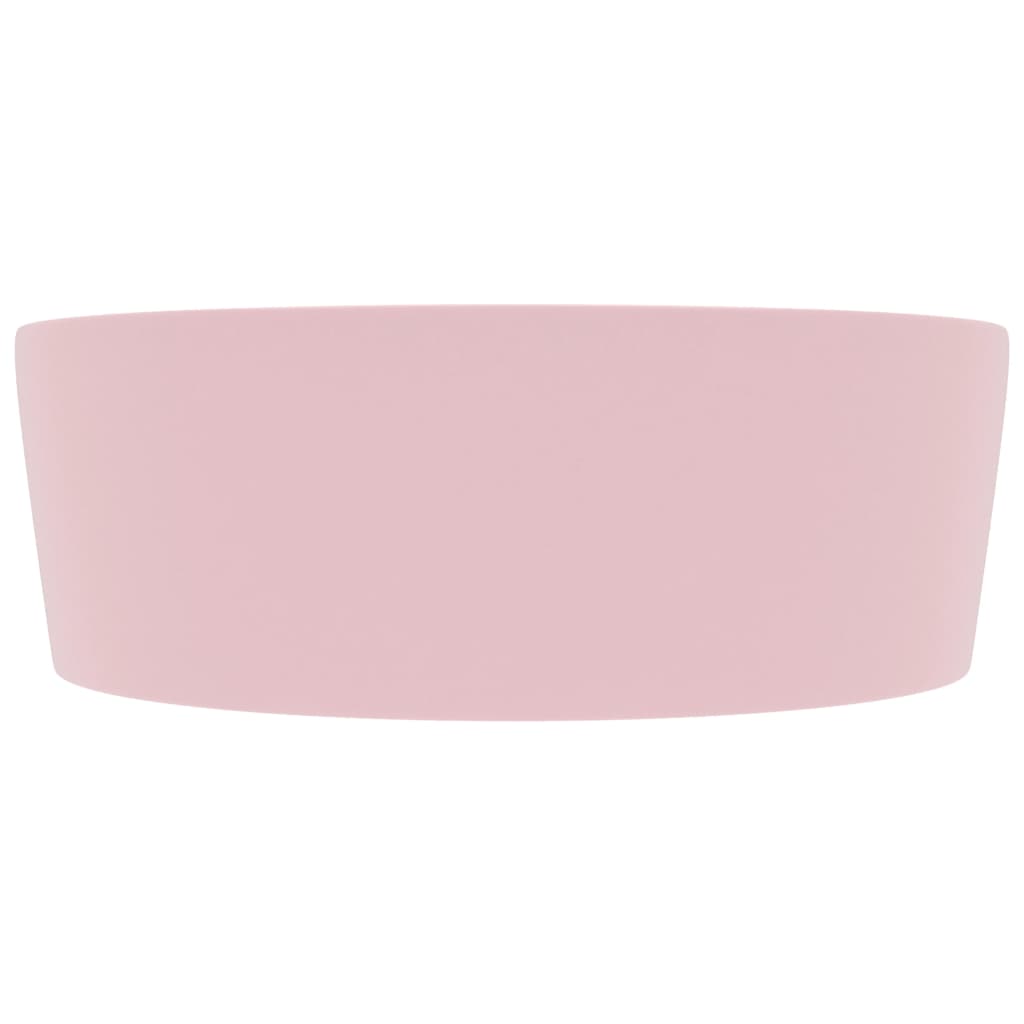 vidaXL Luxury Wash Basin with Overflow Matt Pink 36x13 cm Ceramic