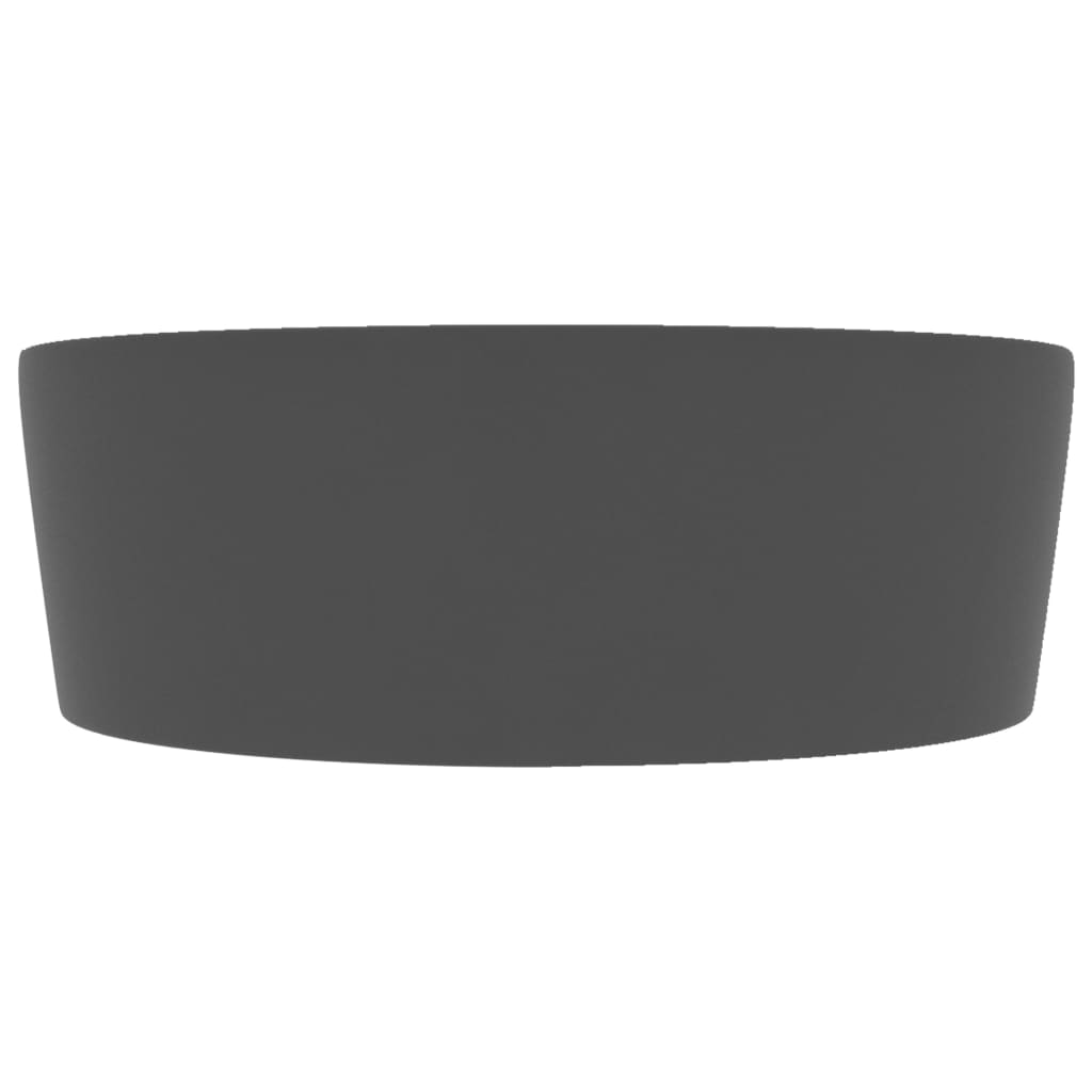 vidaXL Luxury Wash Basin with Overflow Matt Dark Grey 36x13 cm Ceramic