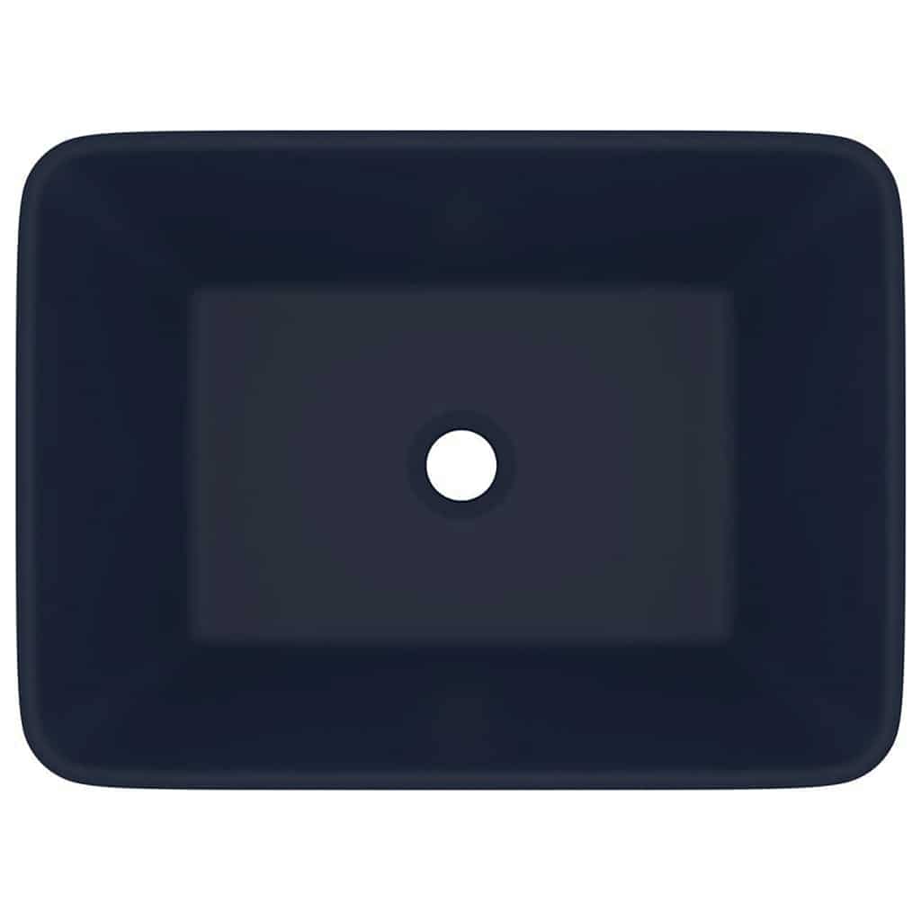 Luxury Wash Basin Matt Dark Blue 41x30x12 cm Ceramic
