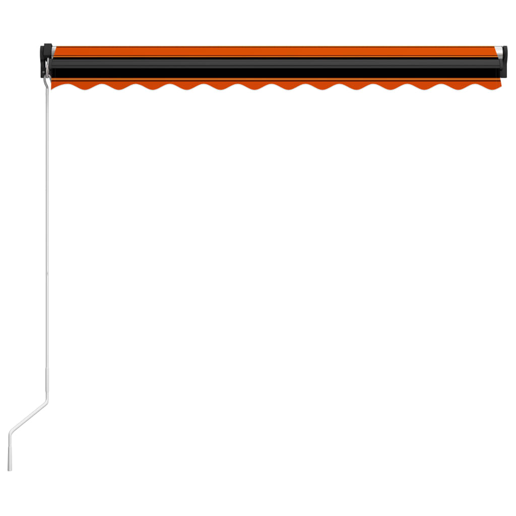 Manual Retractable Awning 300x250 cm Orange and Brown