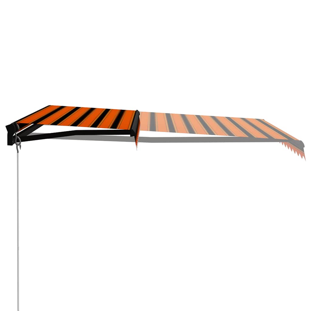 Manual Retractable Awning 350x250 cm Orange and Brown